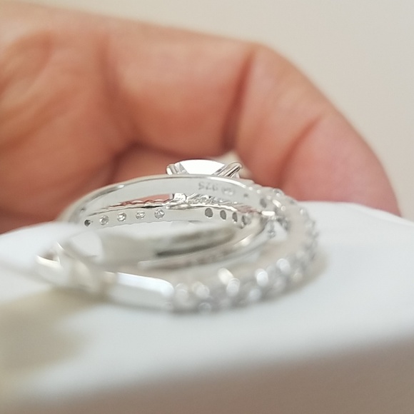 2ct Cushion cut Engagement Ring Wedding Band 2pc - Picture 9 of 9